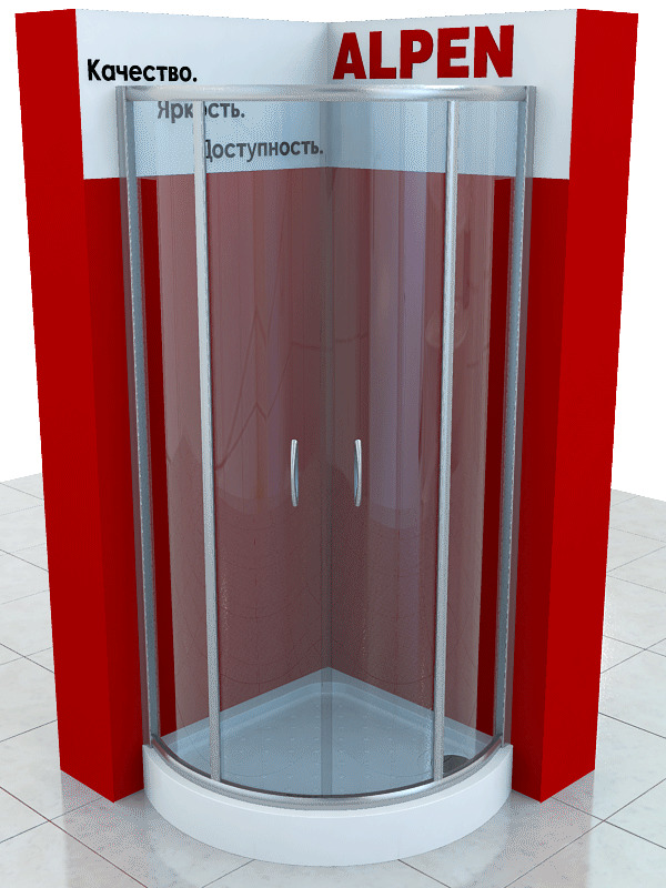Душевая шторка ALPEN A360-80 A360N-80 - Вид №2