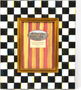 10654407 Mackenzie-Childs Рамка для фото ч/б 13х18 см Courtly Check Сталь