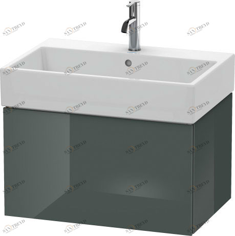 LC617603838 Тумбочка подвесная L-Cube #LC6176 684 x 459 мм Доломитово-серый глянцевый лак Duravit
