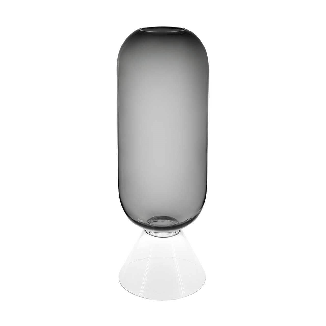 201157-CG ABHIKA ВАЗА ФЛОК H80 D27 CLEAR/GREY 