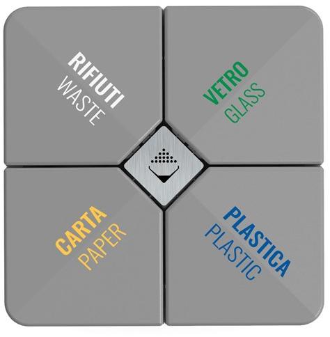 City Design Контейнер для мусора из стали с порошковым покрытием и пепельницей для раздельного сбора мусора sun-id-1353504 - Вид №2