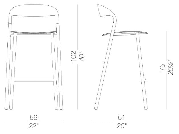 Высокий штабелируемый садовый стул из полипропилена со спинкой Lapalma HAWI OUTDOOR ARCH-00111194 - Вид №7