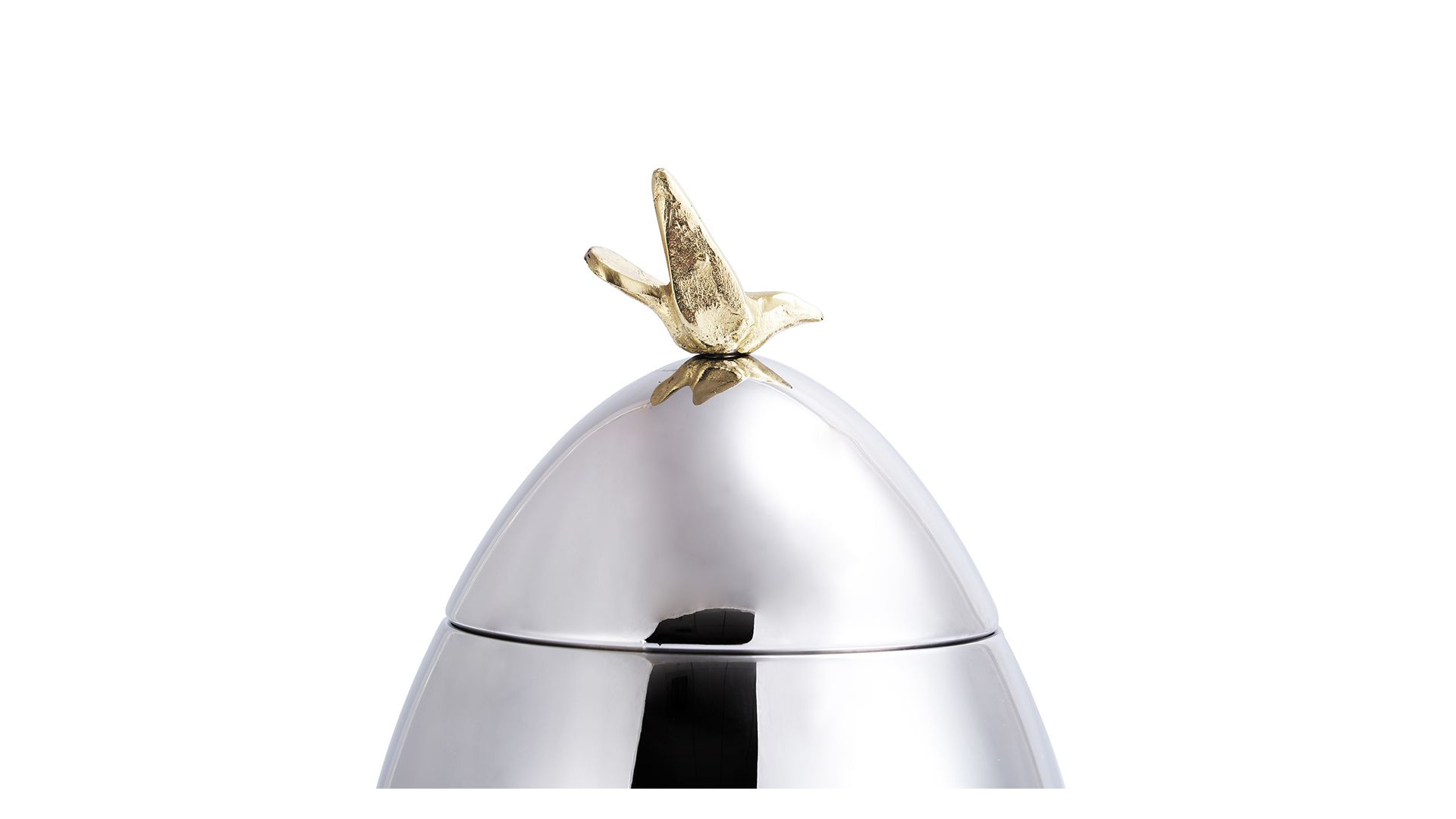 10642337 Michael Aram Банка с крышкой Michael Aram "Голубь мира" 23см (серебрист.) Сталь нержавеющая  - Вид №1