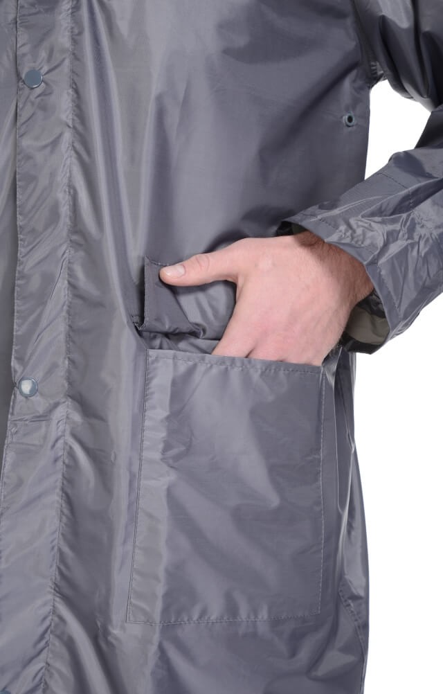 5041805 Плащ Альбатрос влагозащитный ЛАЙТ М серый  Непромокаемая спецодежда  размер XXXL  - Вид №9