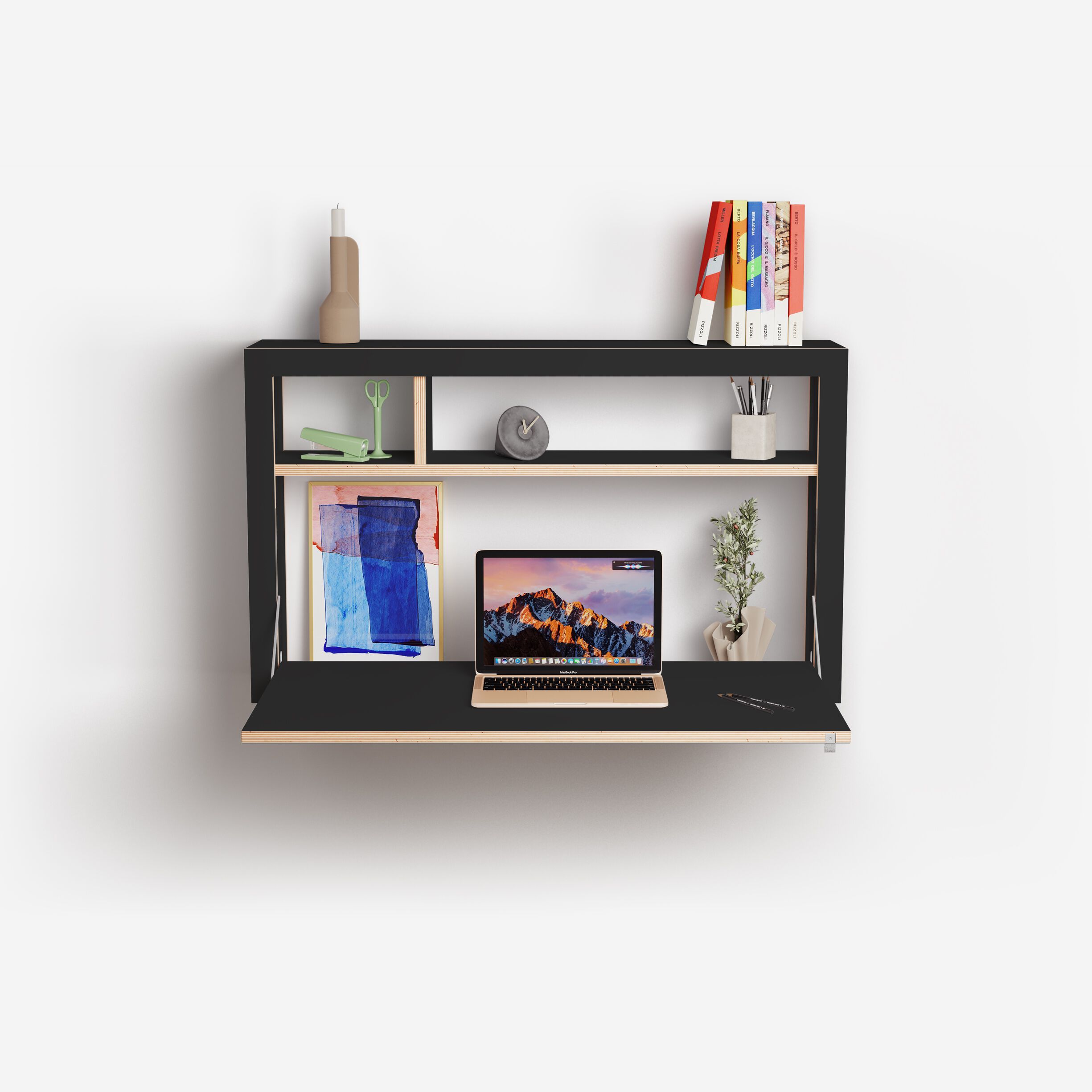 Фанерный подвесной письменный стол с откидными дверцами AMBIVALENZ Fläpps Box 100x60x20 ARCH-00140490 - Вид №2