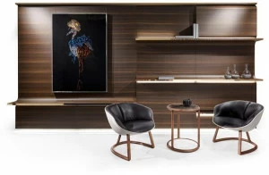 Visionnaire Модульная стенка для хранения из фанерованной древесины со встроенным освещением