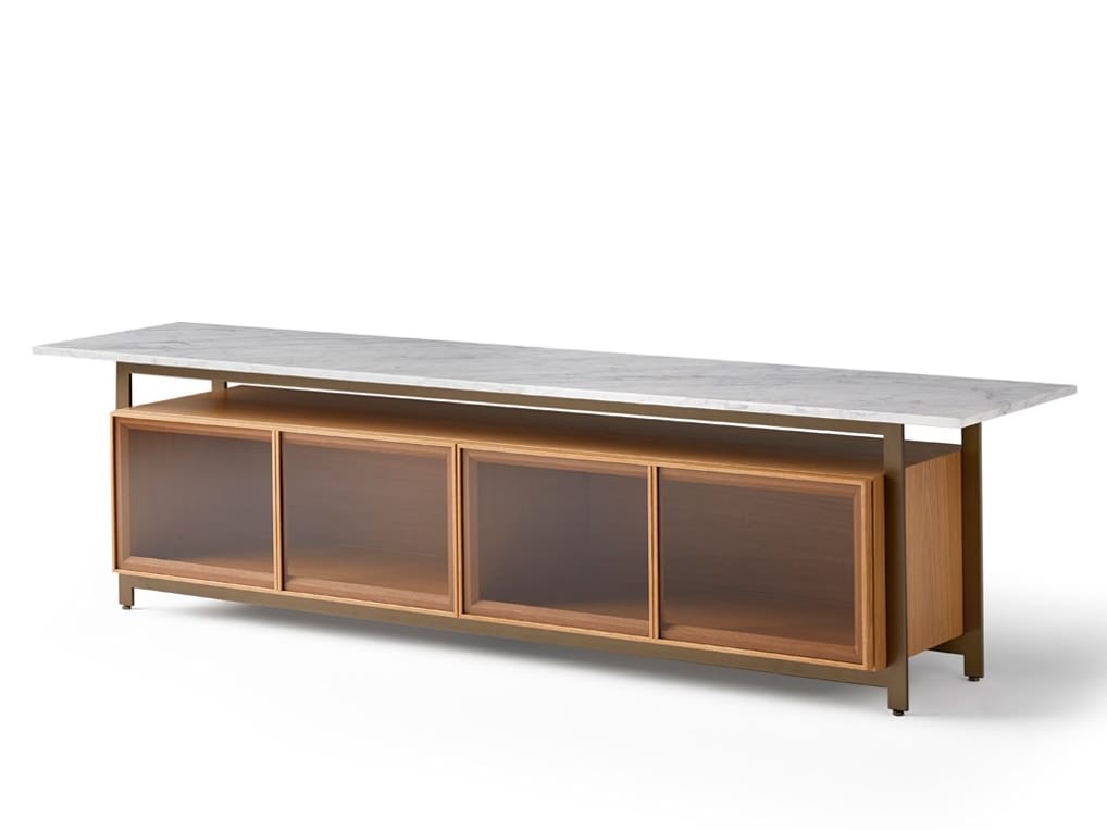 Шкаф из дерева и стекла с откидными дверями Punt Чикаго ARCH-00074008 - Вид №36