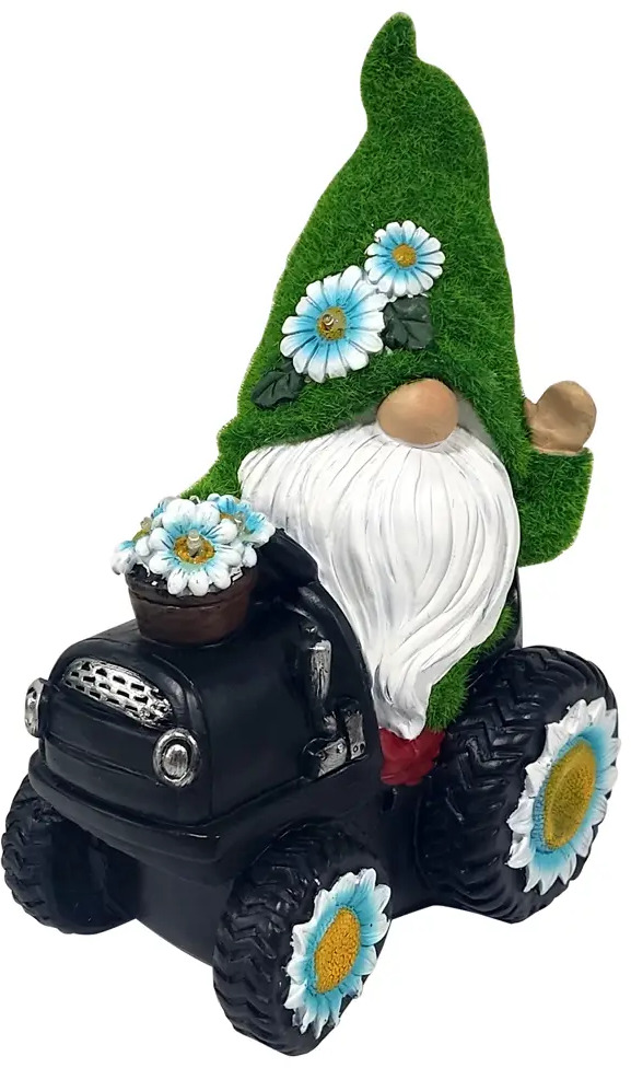 Садовая фигура Santreyd Гном на автомобиле для ландшафтного дизайна 89351741