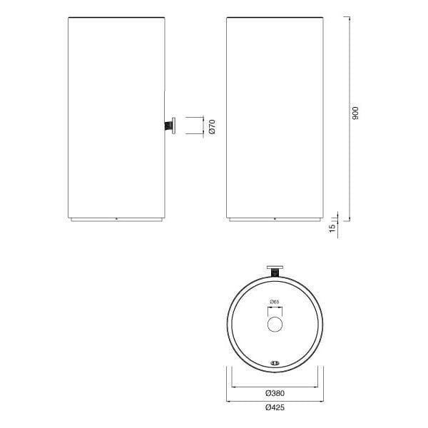 Яркий круглый умывальник из нержавеющей стали с переливом CEADESIGN умывальники ARCH-00097792 - Вид №2