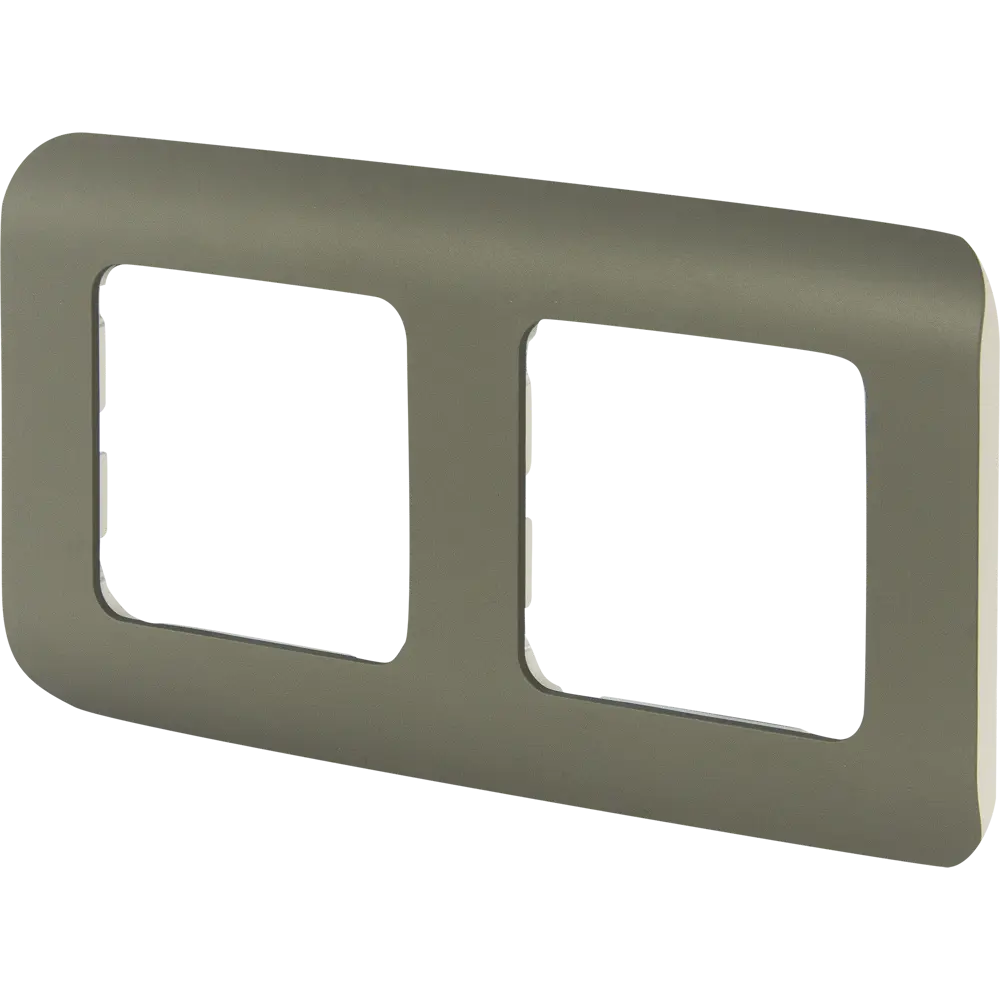 Рамка для розеток и выключателей Lexman Cosy 2 поста, цвет серый STLM-2092866 - Вид №1