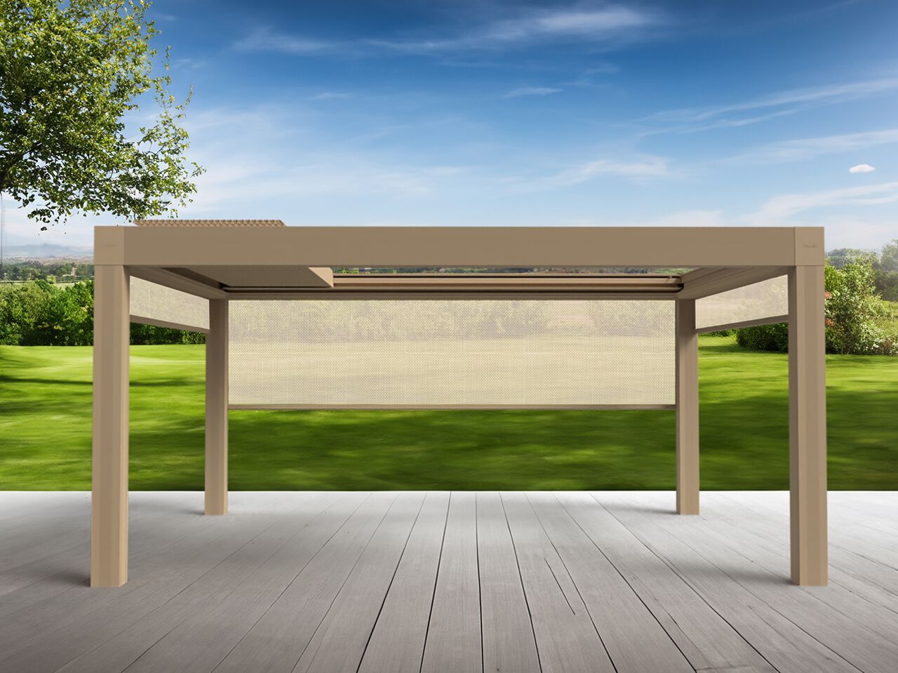 Биоклиматическая беседка с упаковываемыми/поворотными лезвиями DIRELLO ARCH-00074808 - Вид №1