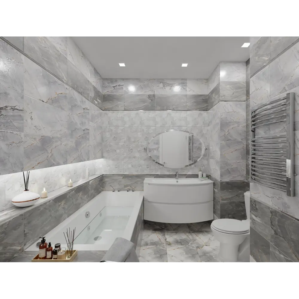 Плитка настенная Strict Light 30x60 см 1.62 м² цвет светло-серый 84299692 STLM-2043603 Santreyd - Вид №4