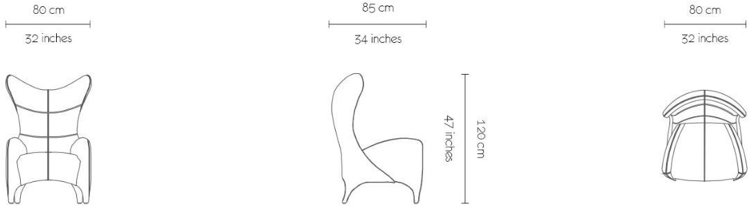 MORADA Кресло Bergere обитое кожей с подлокотниками  Avi ac  - Вид №6