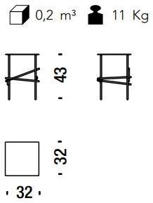 Moroso Квадратный стальной журнальный столик Shanghai tip sun-id-1432129 - Вид №8