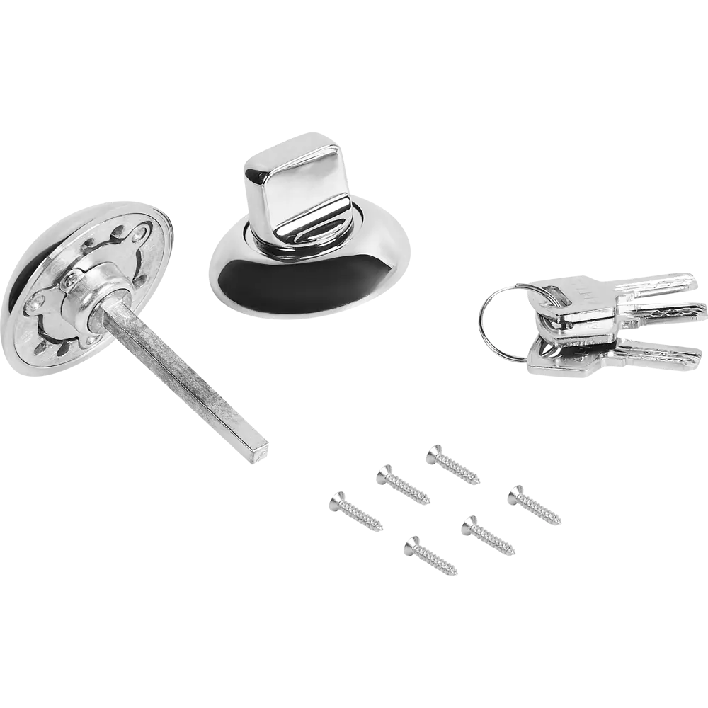 Фиксатор с замком Armex Megapolis WC-K-0803-CR, ЦАМ, цвет хром 85840449 STLM-2114548  - Вид №2