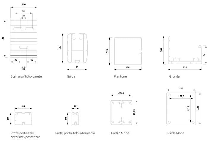 Моторизованная пергола из алюминия и ПВХ с раздвижной крышкой Mv Line пергола палатки ARCH-00108593 - Вид №5