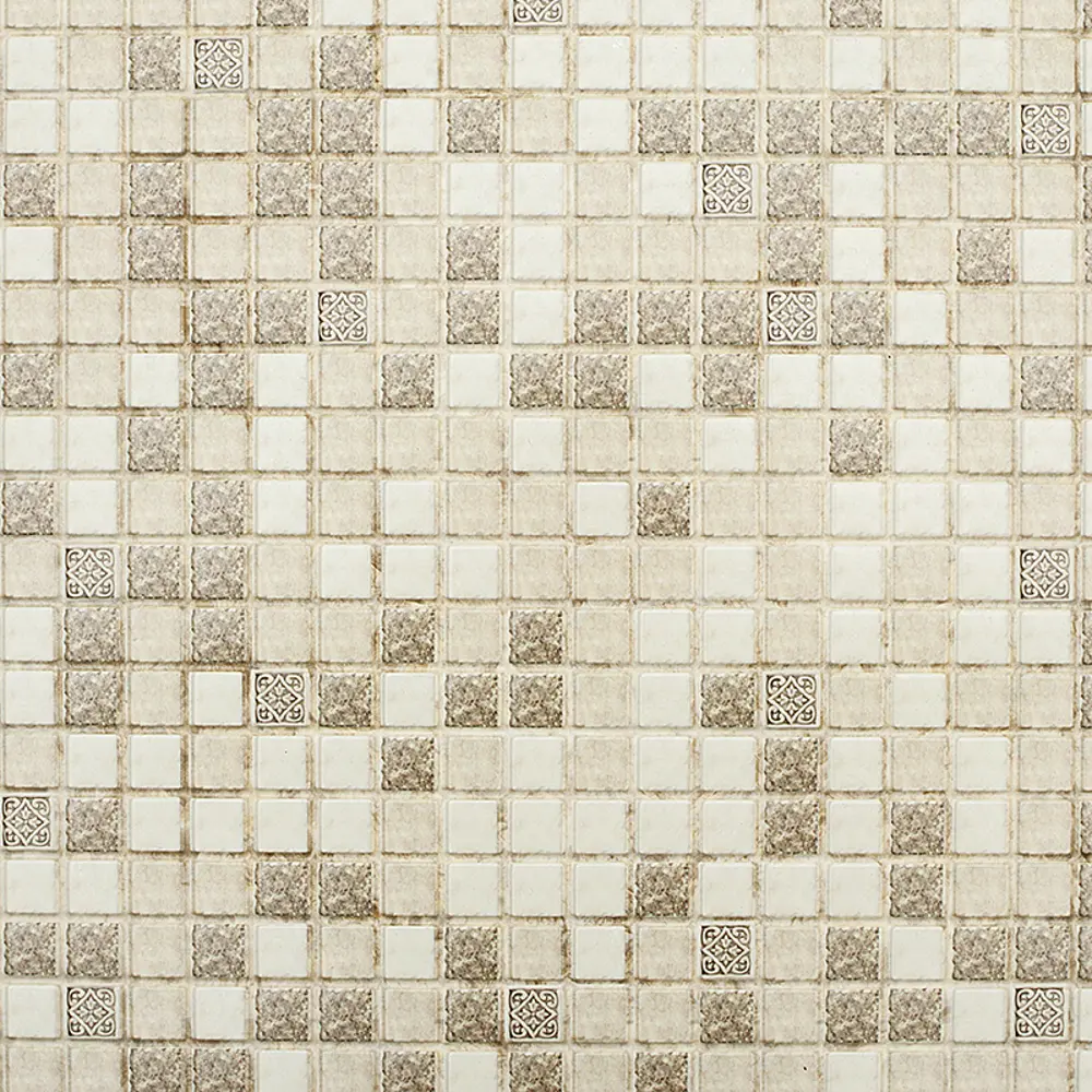 Панель ПВХ Мозаика коричневая с узорами 955x480x3 мм, 0.46 м2 17238306 STLM-2017345 Santreyd 