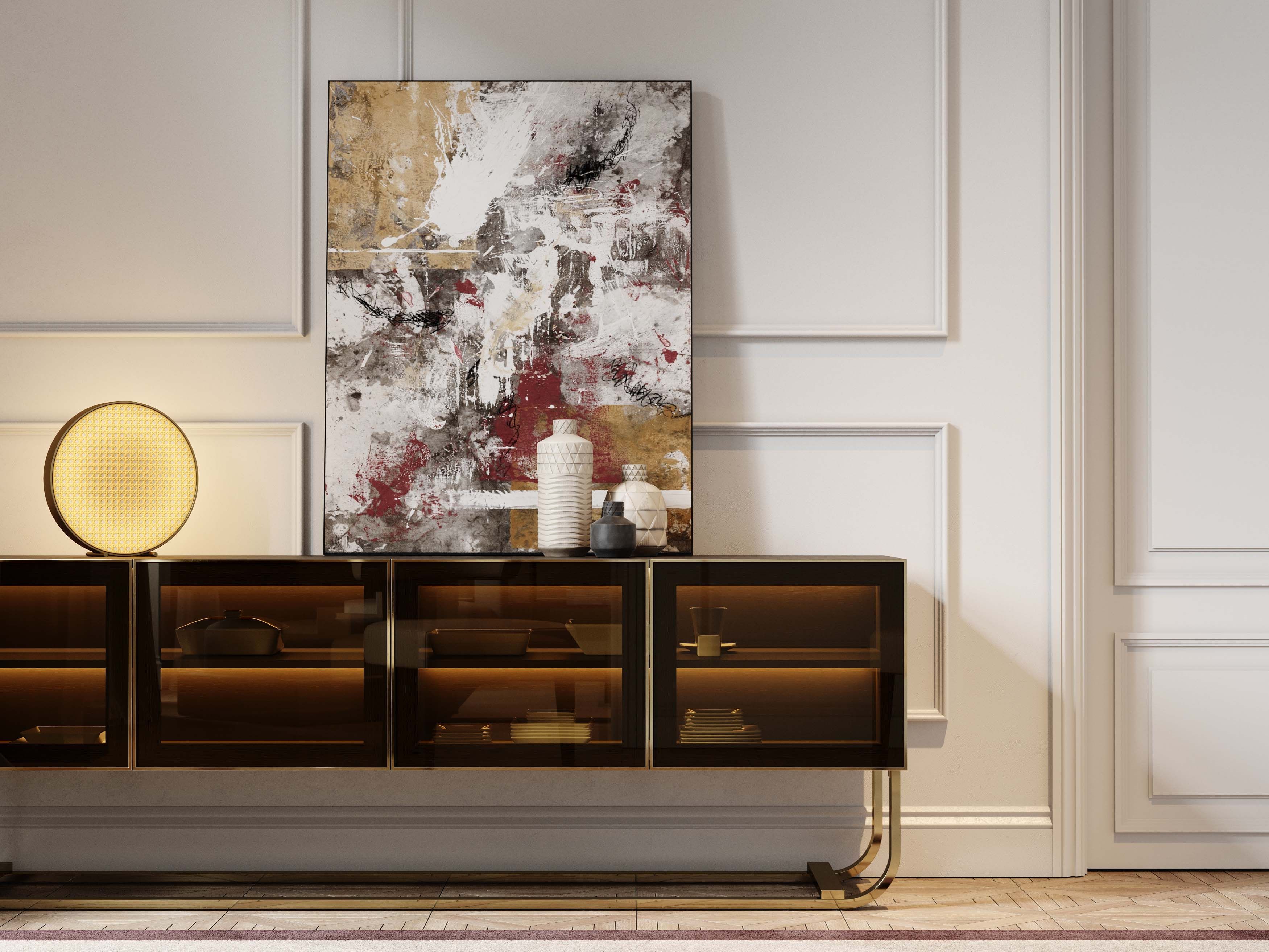 Латунный и деревянный шкаф с распашными дверями Stylish Club His &amp ARCH-00137659 - Вид №7