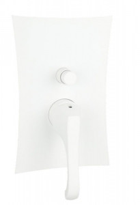 76019BIO Внутристенный смеситель Ares на 2 выхода, цвет белый-матовый