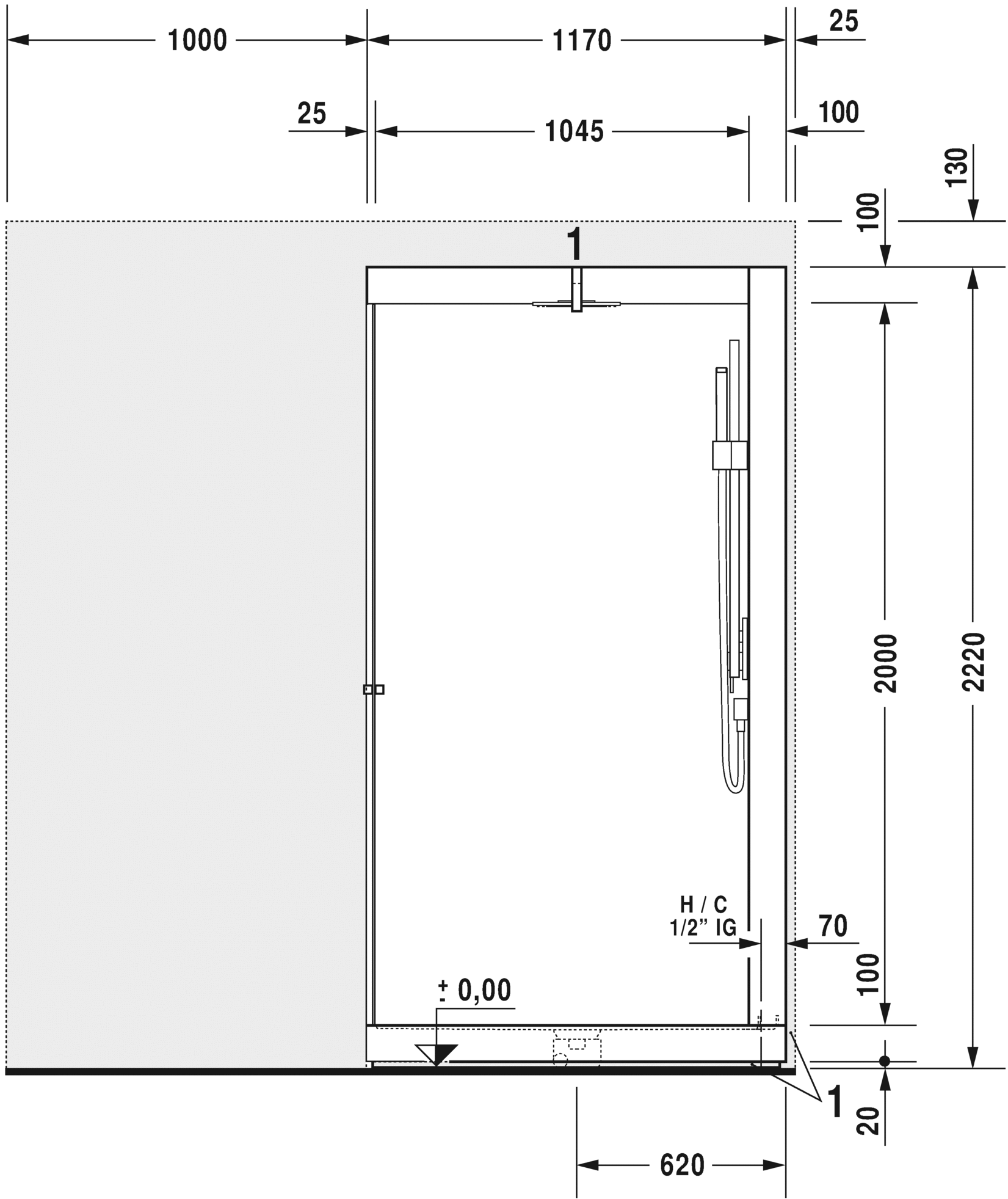 7507..002011000 Сауна Inipi Ama, пристенный и угловой вариант Inipi #7507 3350 x 1170 x 2220 мм Белый глянцевый декор Duravit  - Вид №5