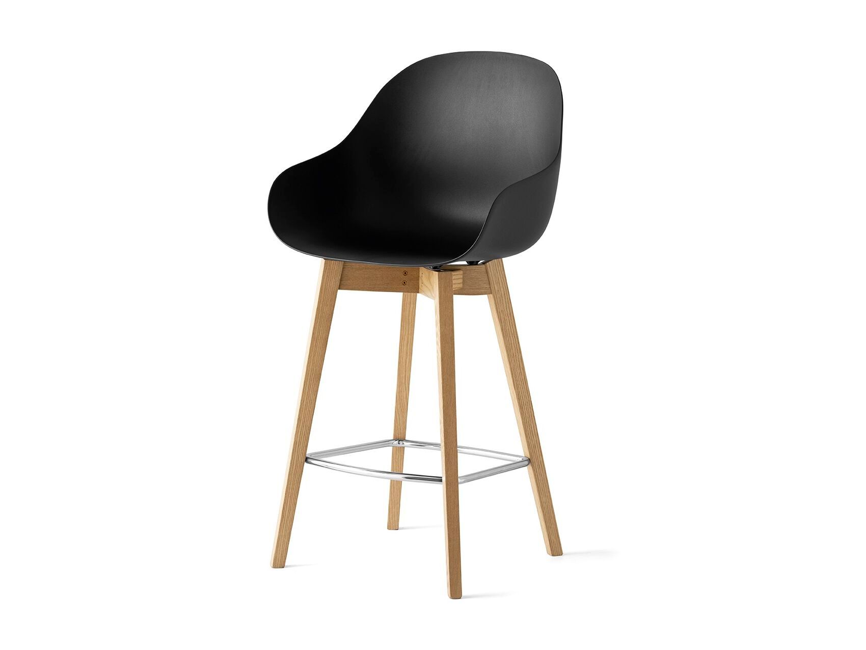 Высокий табурет из полипропилена с деревянными ножками Connubia Академия ARCH-00048273 - Вид №1