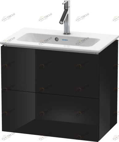 LC625604040 Тумбочка подвесная компакт L-Cube #LC6256 620 x 391 мм Черный глянцевый лак Duravit