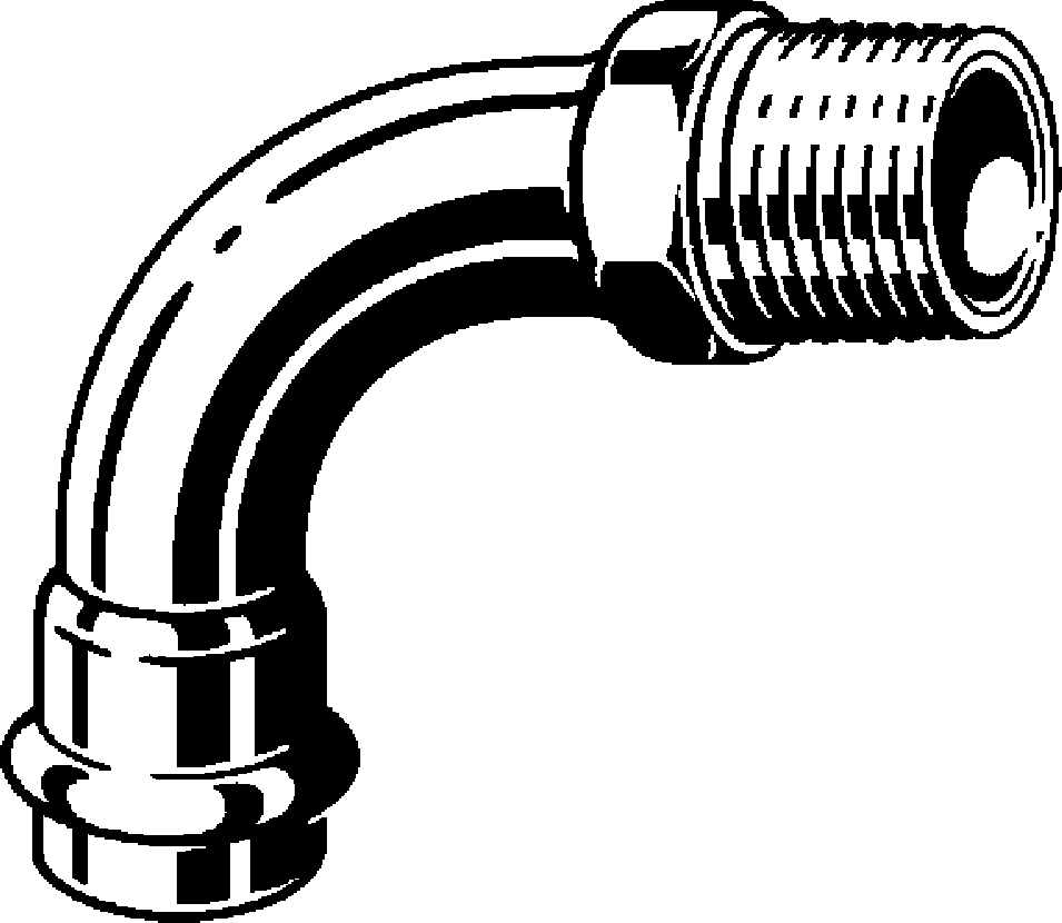 486 013 Модель 0214 Трубопроводные системы  Sanpress Inox G  Переходники/​переходные угольники Santreyd  - Вид №1