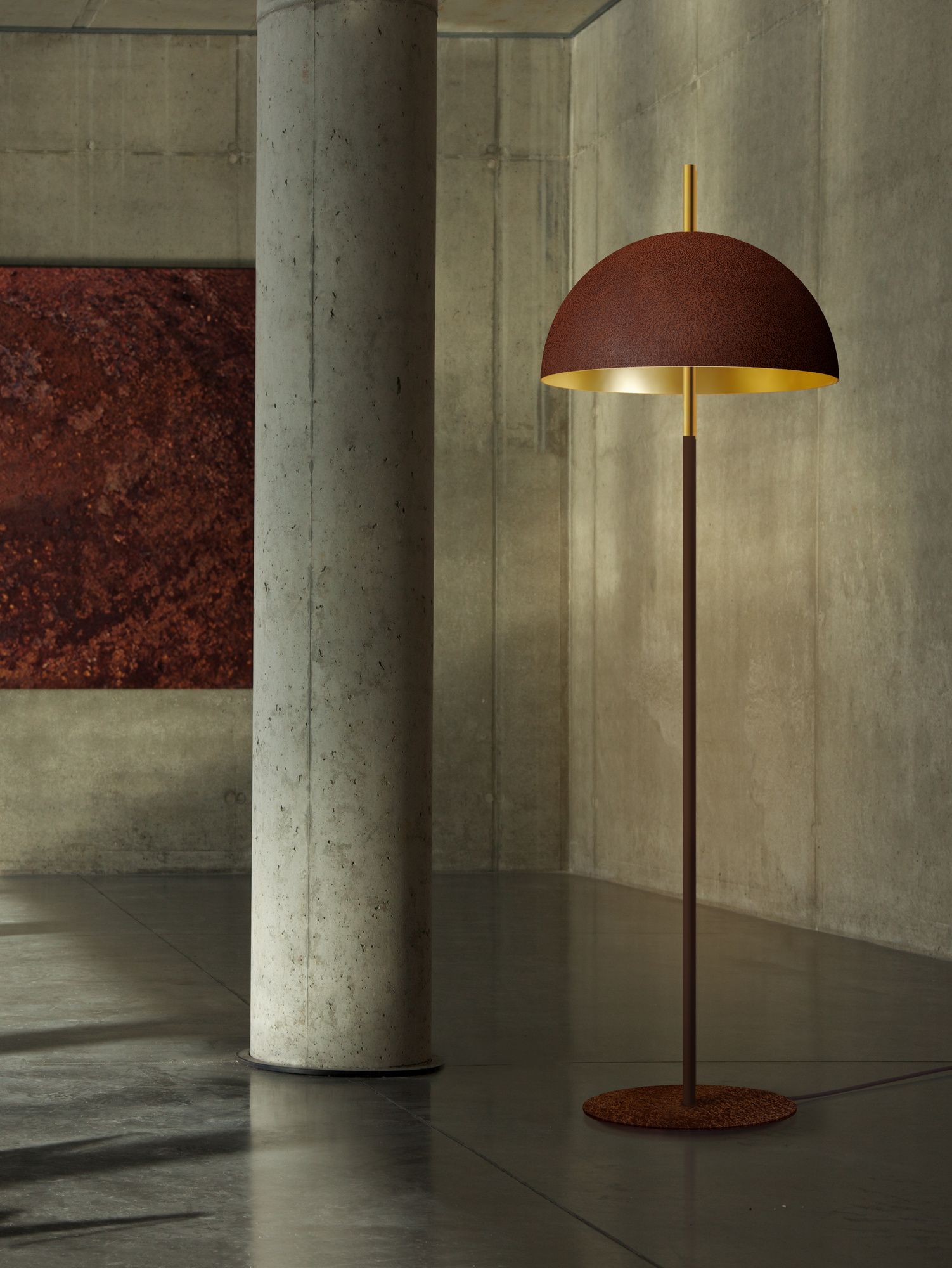 Торшер ручной работы с золотым листом Mammalampa The Queen ARCH-00075730 - Вид №1