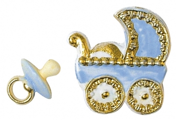 3129908 Аппликация для свечей: Новорожденный, 2-4 см, упаковка 2 шт, цвет светлый синий Santreyd 