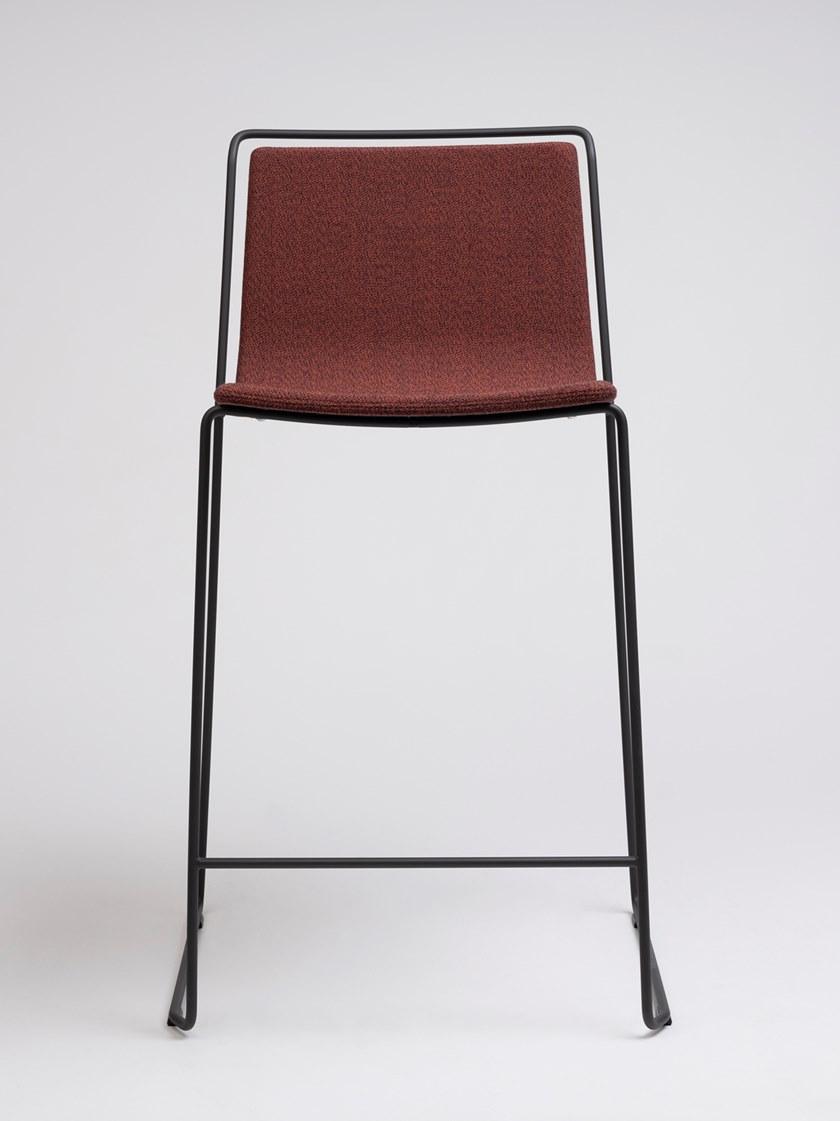 ONDARRETA Стул из высокой стали с сиденьем, обтянутым тканью Alo sun-id-1479200 - Вид №1