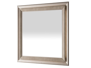 Квадратное зеркало из нубука и дерева