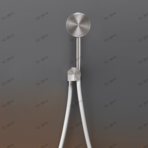 Круглый ручной душ диаметр 80 мм с кронштейном и подключение воды  DET70H CEADESIGN 