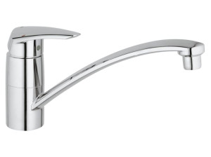 Смеситель для кухни с одним отверстием и поворотным изливом