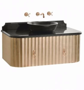 Gentry Home Тумба под умывальник из дерева одинарная подвесная с дверцами Charlotte