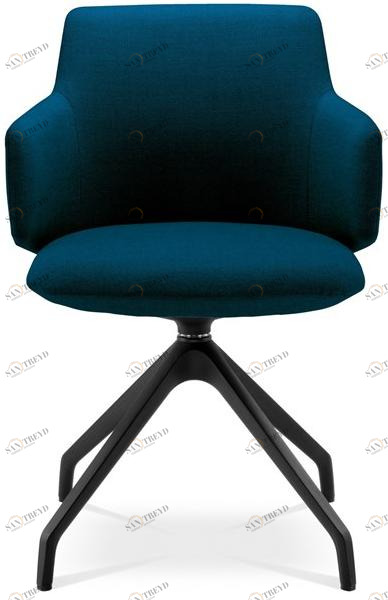 LD Seating Кожаное кресло для конференций на эстакаде с подлокотниками Melody meeting 360, f90-bl