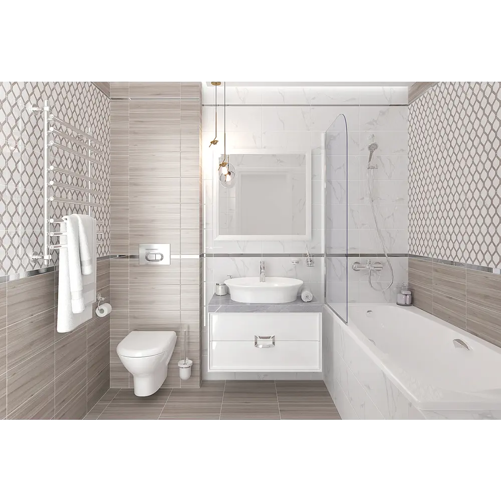 Керамогранит Statuario 40.2x40.2 см 1.62 м² цвет белый Santreyd STLM-2069565 - Вид №2