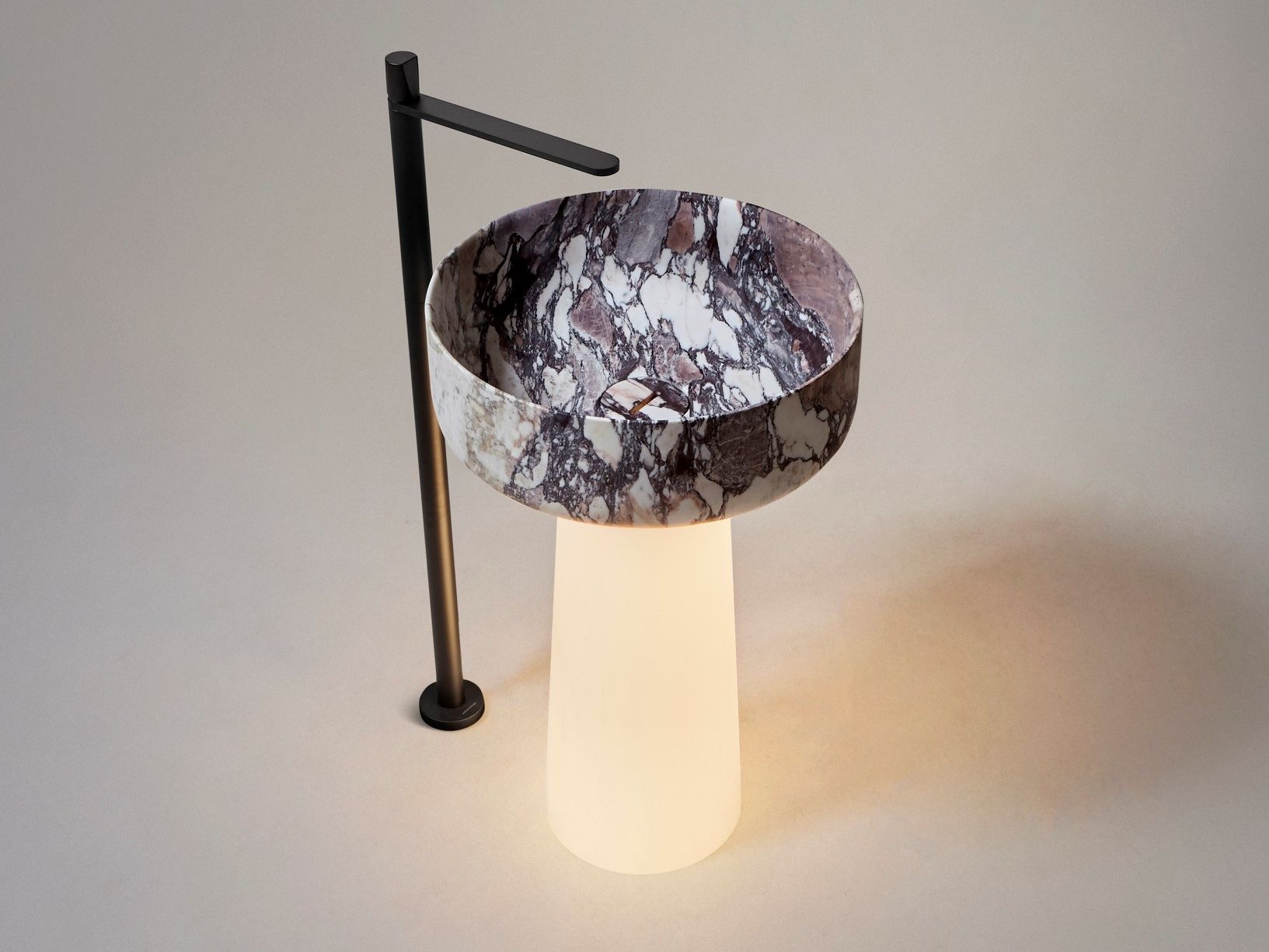 Круглая отдельно стоящая раковина из мрамора Calacatta и Flumood Antoniolupi ALBUME LUX ARCH-00117963