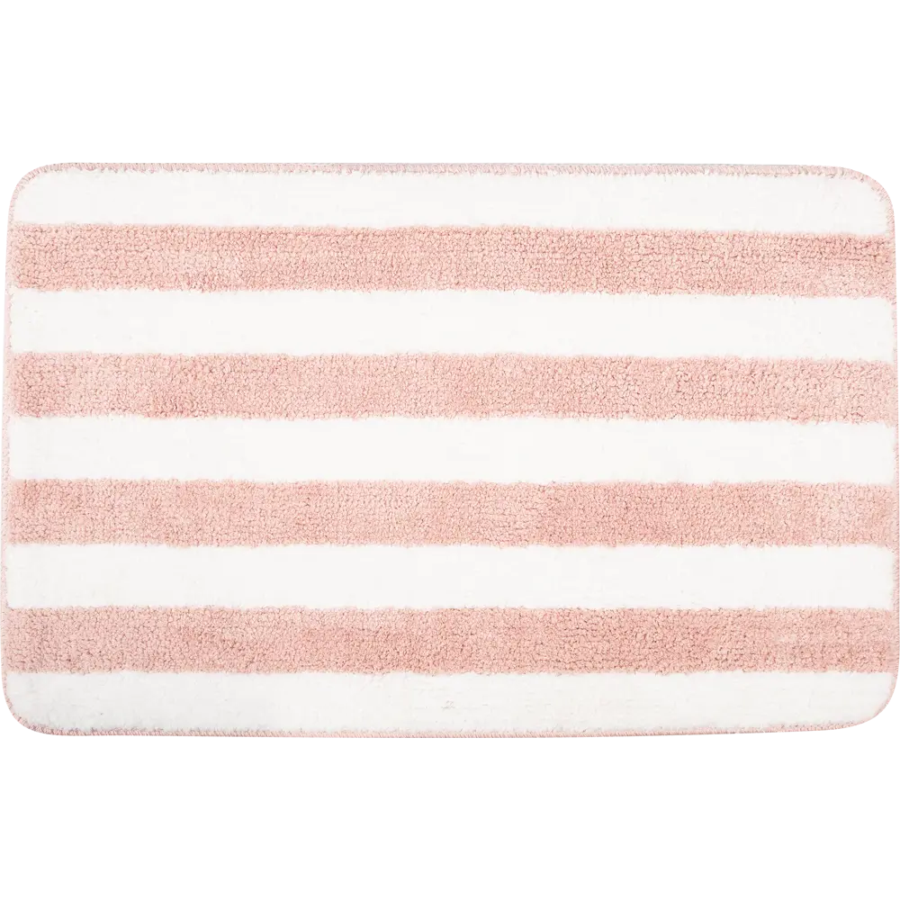 Коврик для ванной комнаты Passo 45x70 см цвет розовый/белый Santreyd STLM-2016251