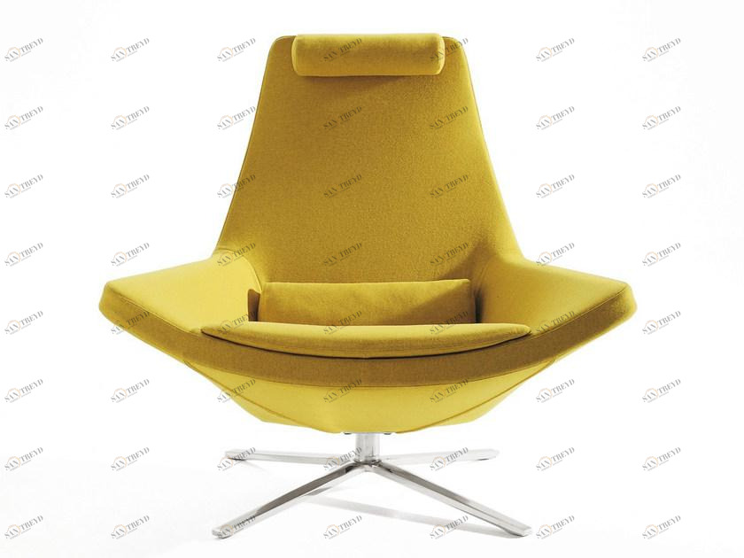 B&B Italia Кресло из ткани с 4 спицами и подголовником Metropolitan sun-id-1483532