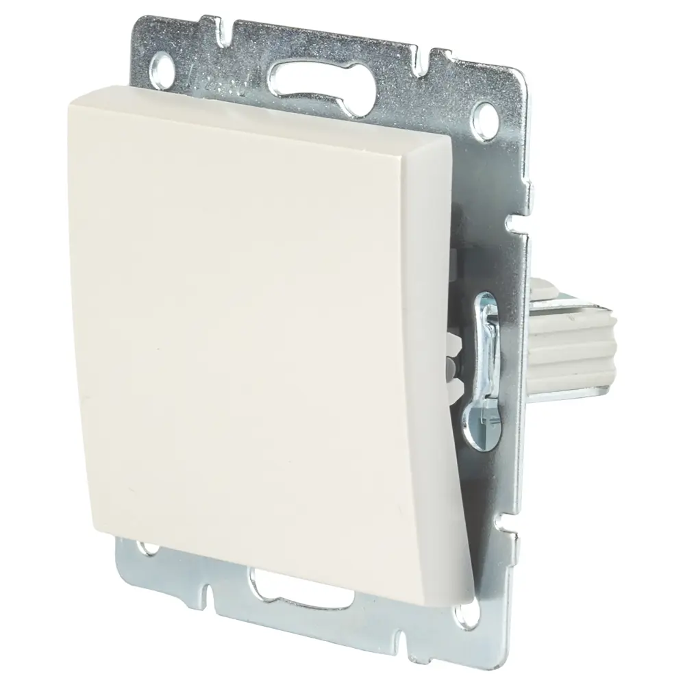 Выключатель встраиваемый Lezard Rain 1 клавиша, цвет жемчужно-белый STLM-2169570 - Вид №2