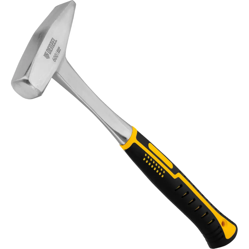 Молоток слесарный Denzel с двухкомпонентной рукояткой 600 г 89365362 STLM-1369320 - Вид №1