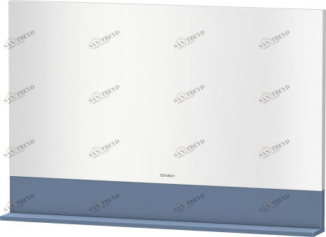 VE757004747 Vero Зеркало с полочкой внизу Каменно-синий глянцевый лак Duravit