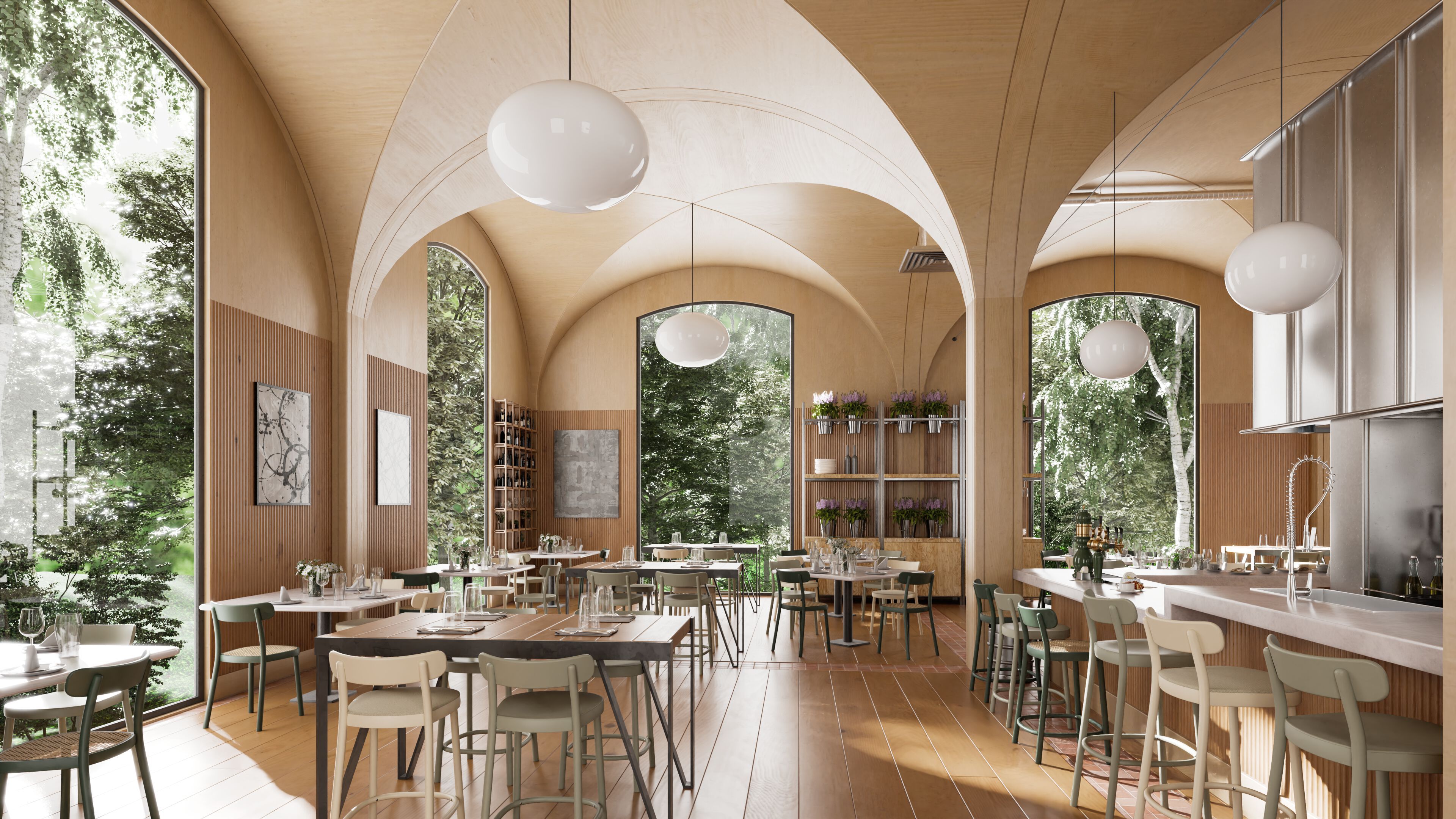 Стул из бука со спинкой TON La Zitta ARCH-00125233 - Вид №5