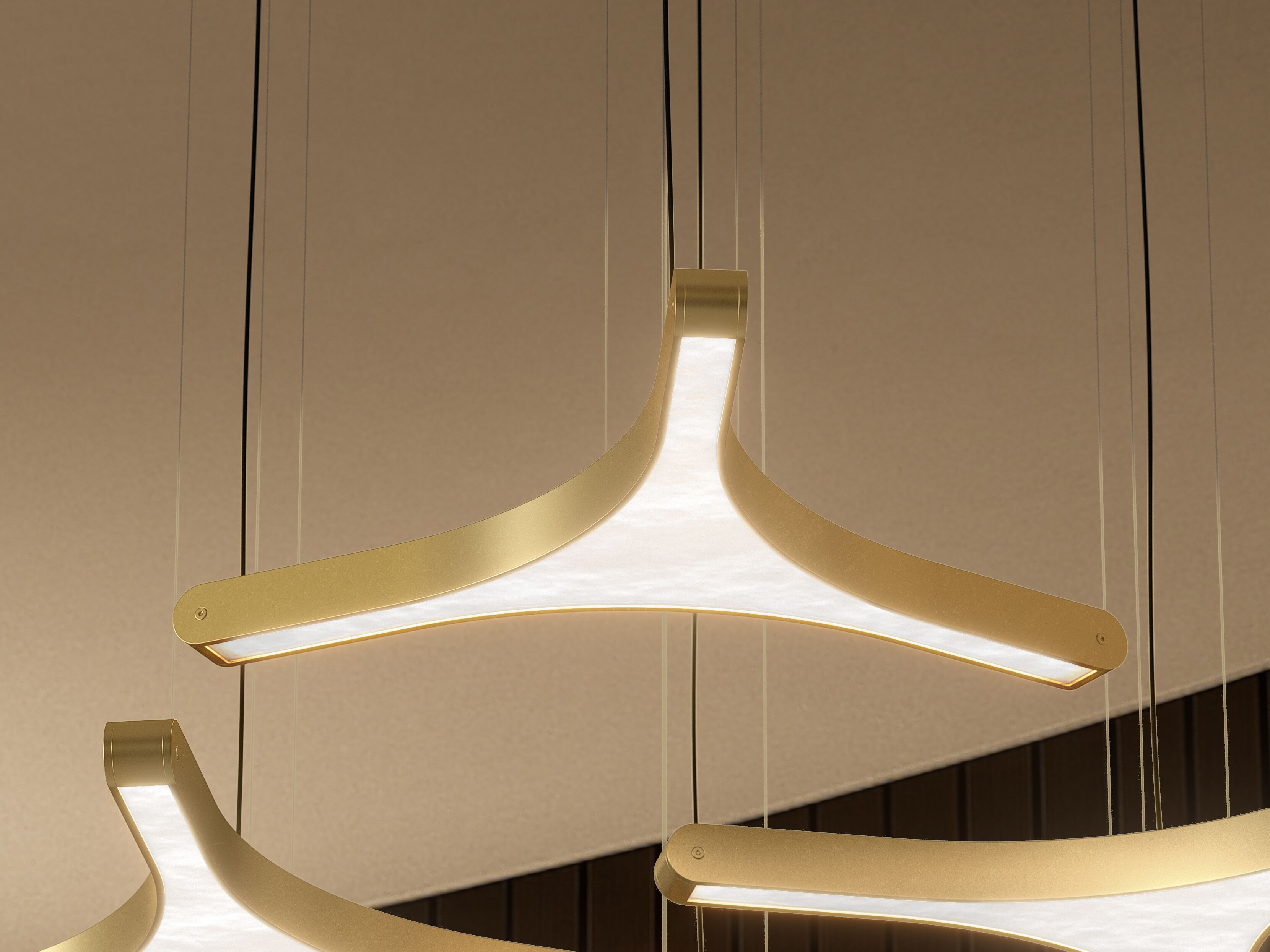 Подвесной светильник из алюминия и кованого стекла Euroluce Lampadari Pegaso ARCH-00152385 - Вид №2