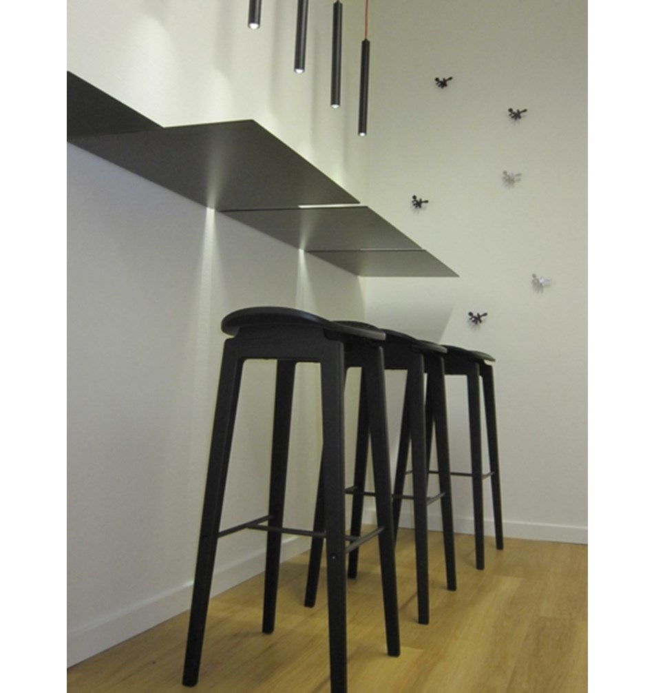 FROST Полка 4036 15x45x60cм » чёрная Алюминий Черный U4036-B  - Вид №2