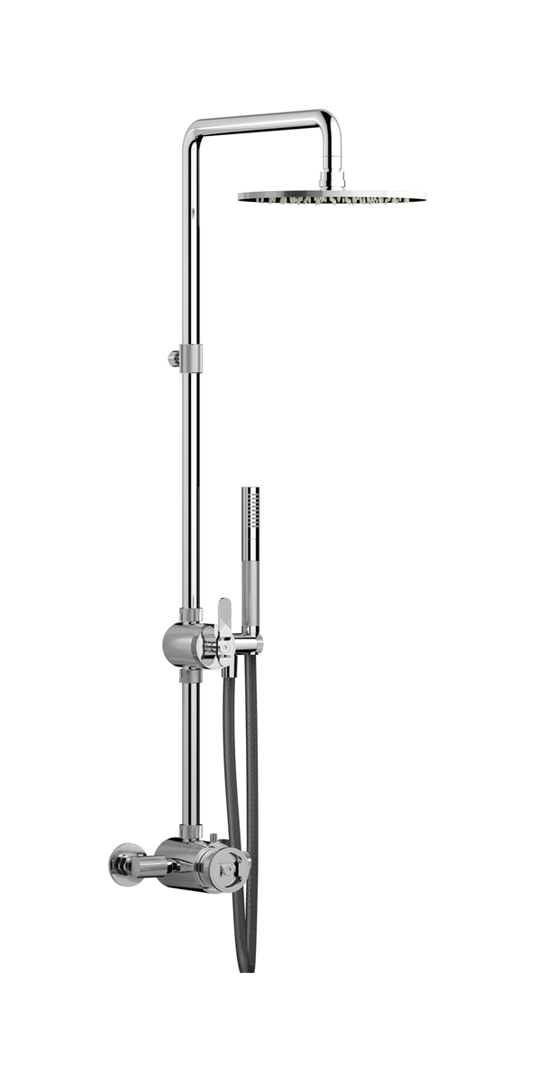 Душевая колонна с термостатом в комплекте с душевым гарнитуром. WE ARE IB b1800cc Chrome Indoor Shower
