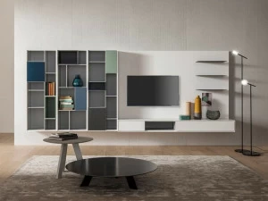 Capo d’Opera Настенный лакированный шкаф с подставкой под телевизор Ateneo