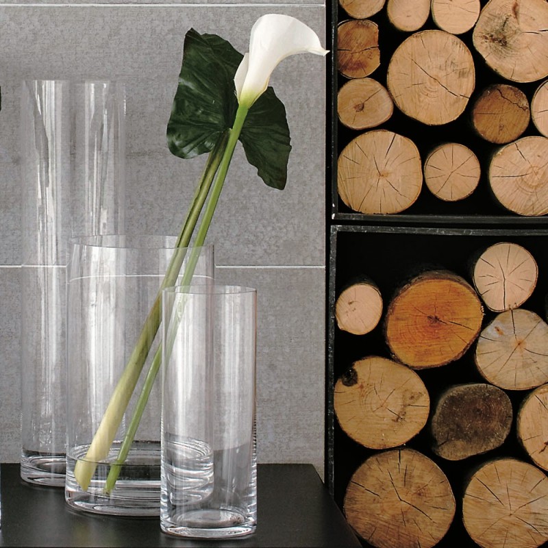 C18X18 Средняя цилиндрическая ваза Adriani e Rossi Прозрачный 