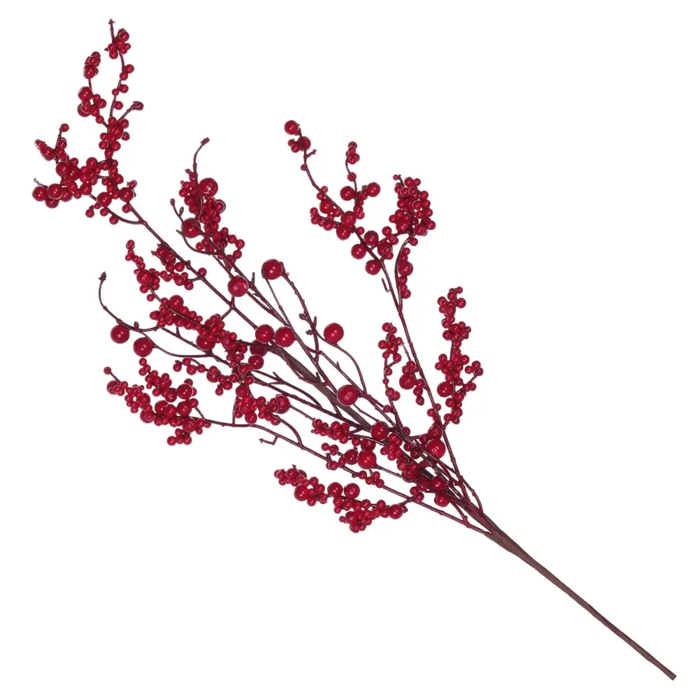 85002887 Новогоднее украшение Ветка 83x46 см цвет красный STLM-0958878 Santreyd 