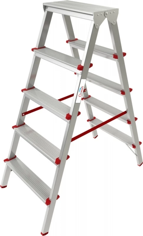 Стремянка алюминиевая двухсторонняя, 5 ступеней Верстакофф 1120205A